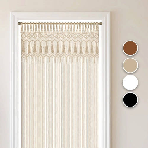 COZYOR Makramee Türvorhang 132 x 200 cm in Beige