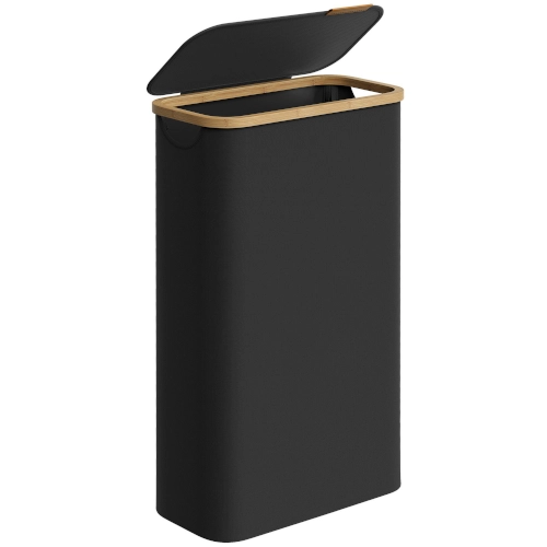 SONGMICS Wäschekorb Tintenschwarz 65L